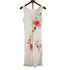 Vintage B Moss 90s  midi floral dress size 10